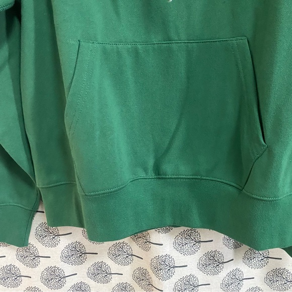 BAPE Green Loose-Fitting Hoodie With Lettering Drawstring - Picture 2 of 7